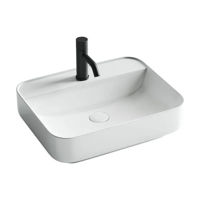 Раковина из сантехнического фарфора Ceramica Nova Элемент (Element) 50 см CN5015 накладная цвет белый