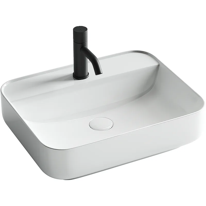 Раковина из сантехнического фарфора Ceramica Nova Элемент (Element) 50 см CN5015 накладная цвет белый