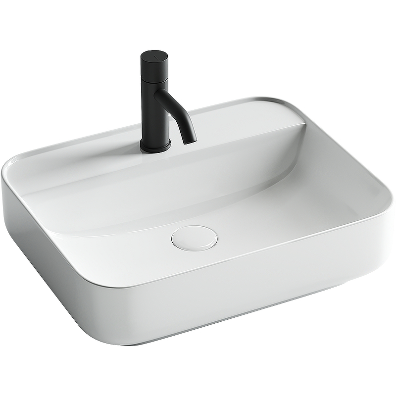 Раковина из сантехнического фарфора Ceramica Nova Элемент (Element) 50 см CN5015 накладная цвет белый