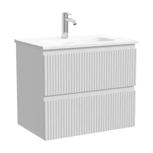 Тумба под раковину Sancos Сноб Р 390 (Snob R 390) SNR60/39W 60 см подвесная универсальная 2 ящика белый матовый (bianco)