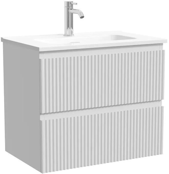 Тумба под раковину Sancos Сноб Р 390 (Snob R 390) SNR60/39W 60 см подвесная универсальная 2 ящика белый матовый (bianco)