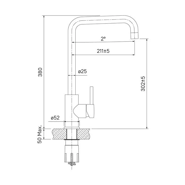 Смеситель Iddis Китчен Лайн (Kitchen Line) K05STL0i05 для кухни