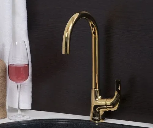 Смеситель WasserKRAFT Sauer 7107 для кухни глянцевое золото