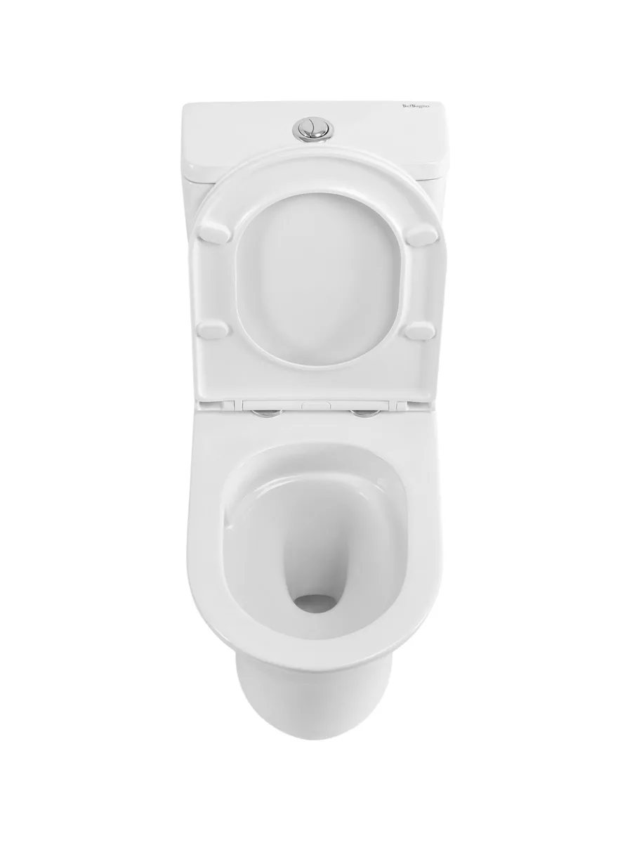 Унитаз-компакт безободковый со смывом TORNADO BelBagno ACQUA-TOR BB2801CP-TOR/SC/BB2801T