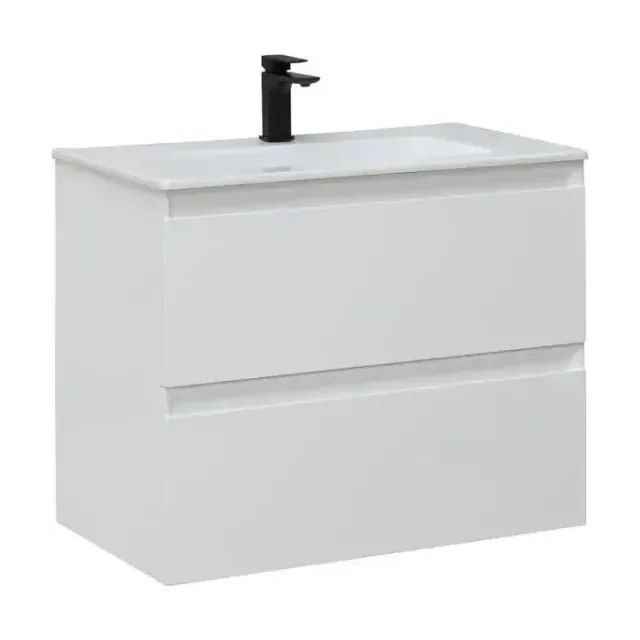 Тумба с раковиной Allen Brau Eclipse 1.E1002.WM 80 белая матовая
