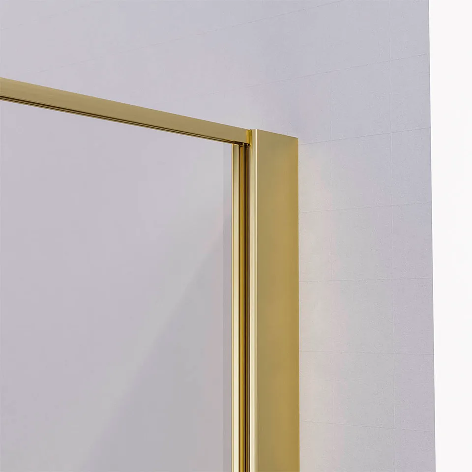 Боковая панель Veconi Premium Prato SP G, 900x2000, золото брашированный, стекло прозрачное