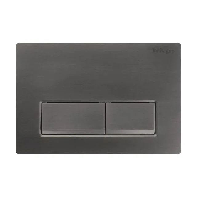 Кнопка смыва BelBagno BB-15R-GM, оружейная сталь