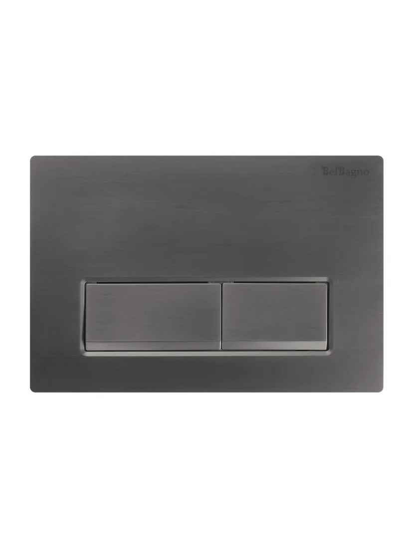 Кнопка смыва BelBagno BB-15R-GM, оружейная сталь