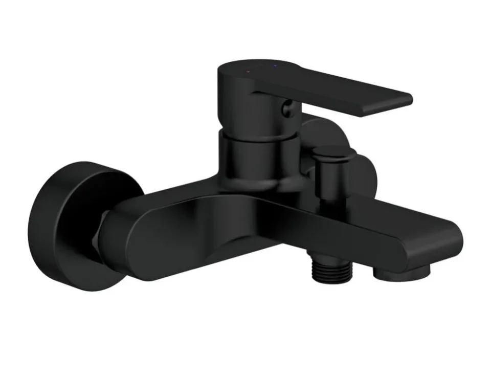 Смеситель Cersanit Браско (Brasko) Блэк (Black) 63108 для ванны и душа без душевых аксессуаров черный