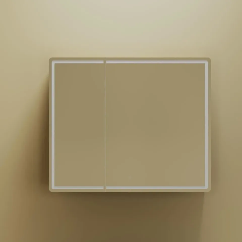 Зеркало-шкаф Sancos Mirror 89*74 с Led подсветкой дуб чарльстон