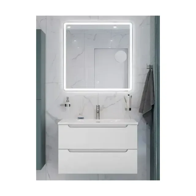 Тумба с раковиной BelBagno Этна (Etna) 80 белая матовая (раковина BB-8099-80)