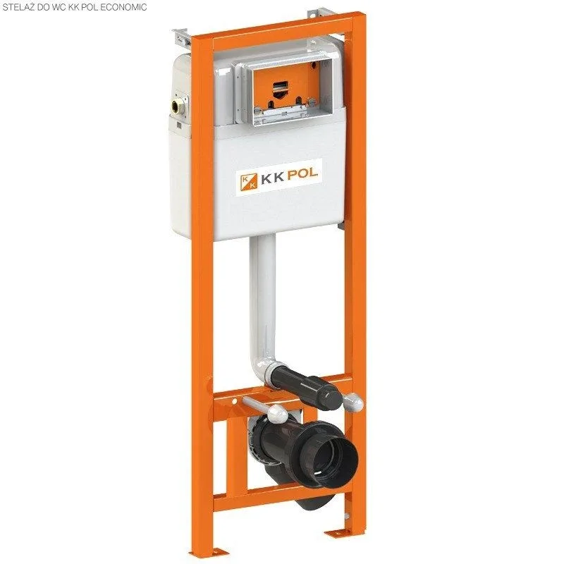Инталляция для унитаза KKPol Economic ZSP/M400/0/K (350/ZPW/400-00-E0) 112*40*15,5 с кнопкой титан
