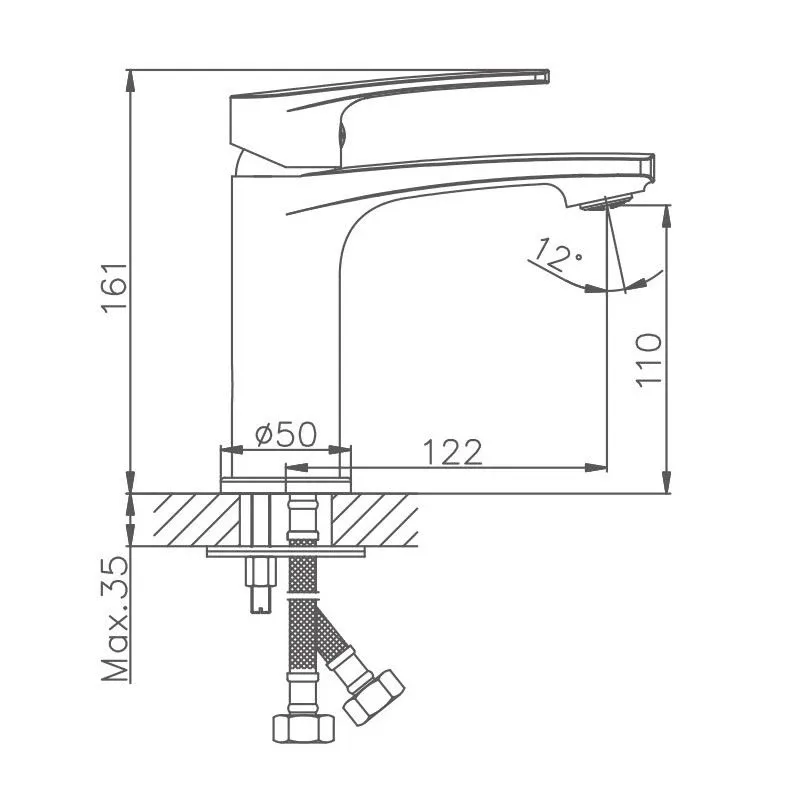 Смеситель Haiba HB10587 для раковины хром