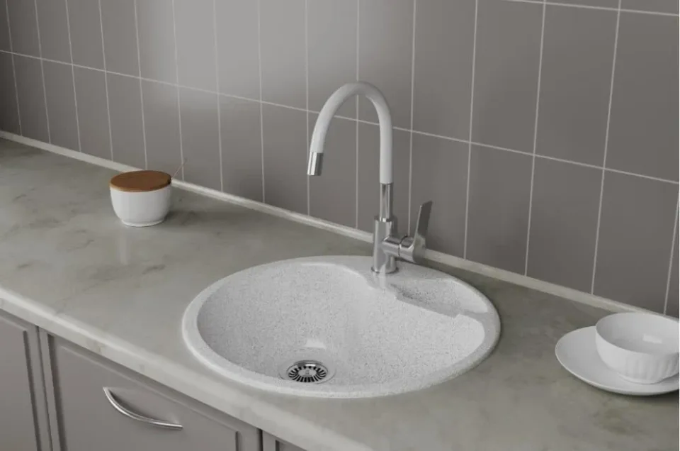 Смеситель Rush Siple SI7335-60White для кухни с гибким изливом белый