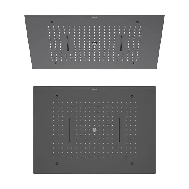 Верхний душ 600*430 мм, 3 режима, AQUATEK, матовый черный AQ2083MB (внешняя и скрытая часть)