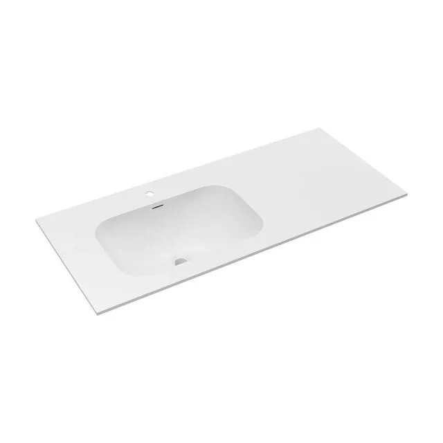 Раковина из искусственного камня Vincea Элис (Elise) 120 см VCB-4EL120MW-L встраиваемая цвет белый матовый