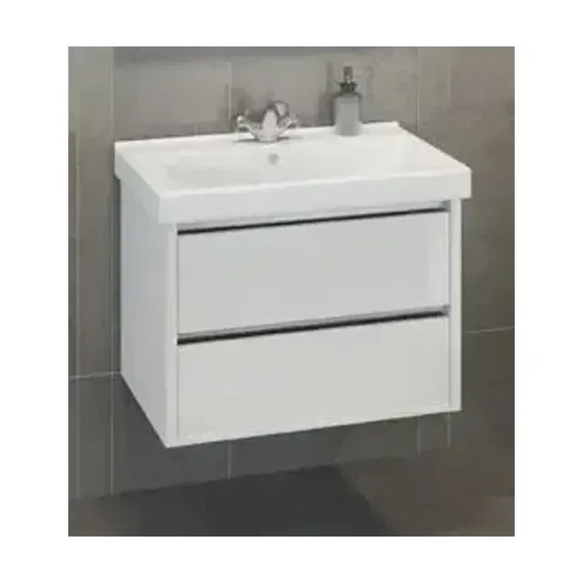 Тумба с раковиной Comforty Дублин 75 белый глянец (раковина Comforty 8057)