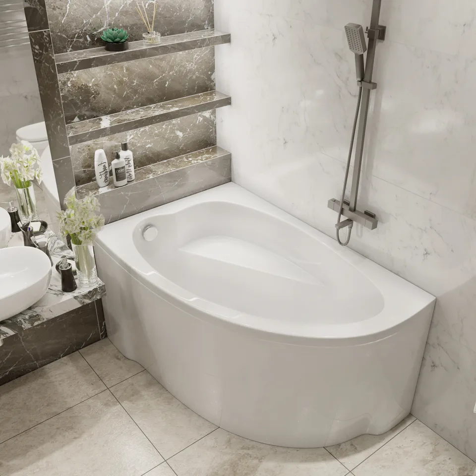 Комплект Акриловая ванна TIMO IVA1610L 160*100*70+Каркас + Слив-перелив+Фронтальная панель