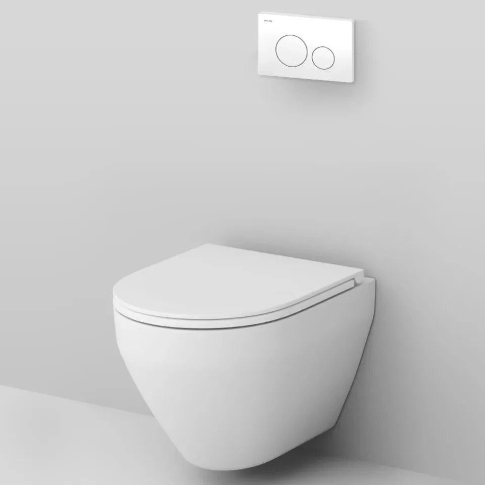 Комплект инсталляции AM.PM Spirit V2.0 FlashClean клавиша смыва Pro L белый глянец