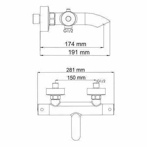 Термостатический смеситель WasserKRAFT Berkel 4811 Thermo хром