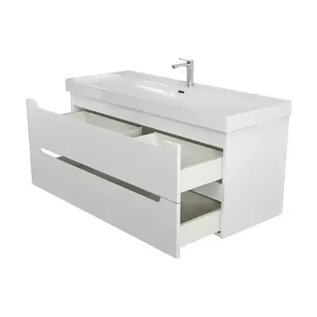 Тумба с раковиной BelBagno Этна (Etna) 120 белая матовая (раковина BB-8078-120)