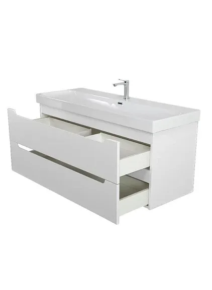 Тумба с раковиной BelBagno Этна (Etna) 120 белая матовая (раковина BB-8078-120)