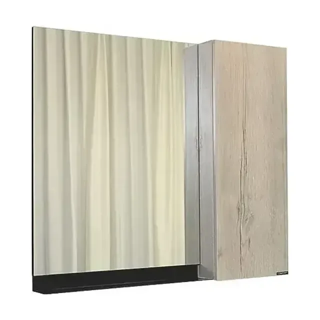Зеркало-шкаф Comforty Бонн 90 графит/дуб дымчатый L/R