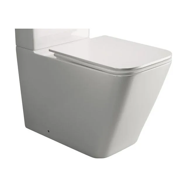 Чаша-унитаза напольная Ceramica Nova Кубик (Cubic) CN1803-B цвет белый с сиденьем микролифт смыв воронка-водоворот
