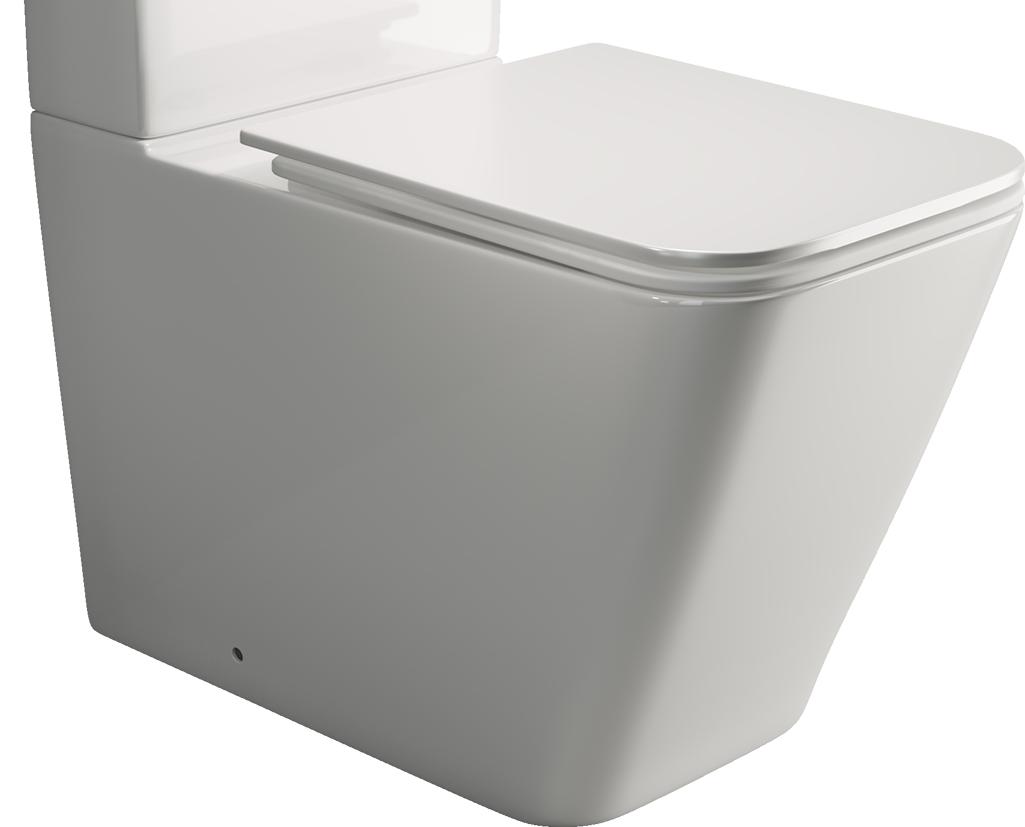 Чаша-унитаза напольная Ceramica Nova Кубик (Cubic) CN1803-B цвет белый с сиденьем микролифт смыв воронка-водоворот