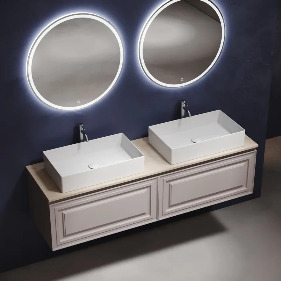 Столешница Sancos TT160A2X 160*46 Kreman c отверстием под смеситель