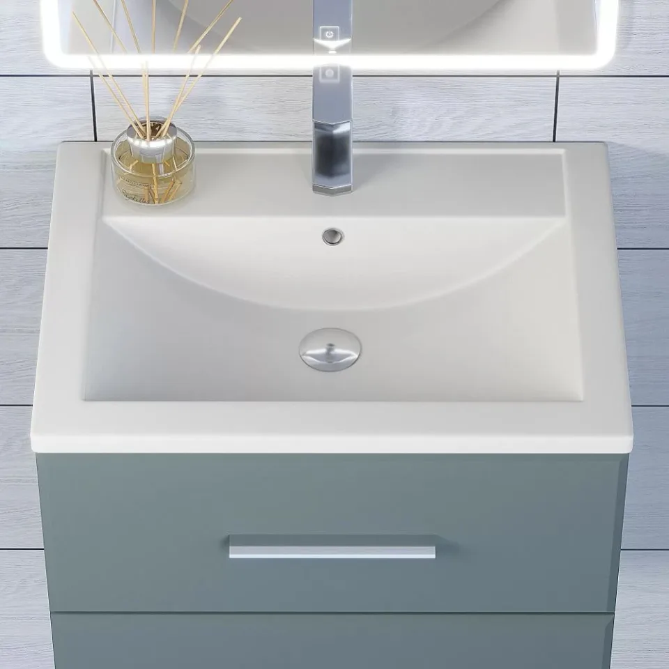 Встраиваемая раковина Uperwood Foster Quartz 61*40,5 белая матовая, жасмин
