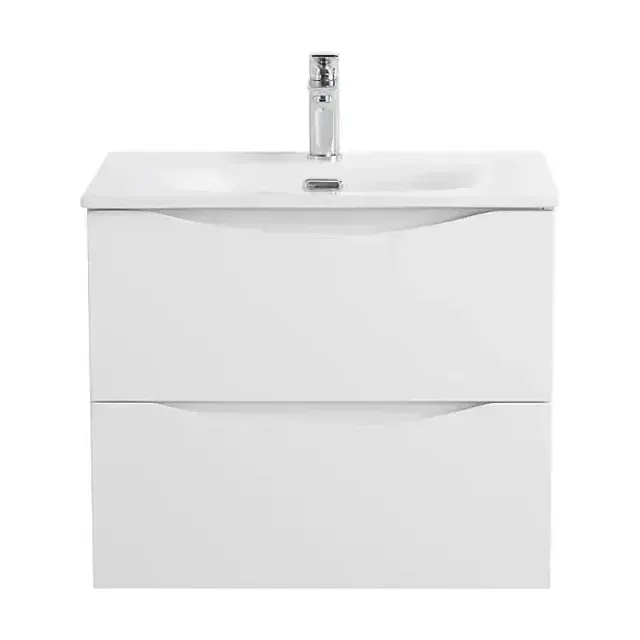 Тумба с раковиной BelBagno Marino-Cer-N 70 белый глянец