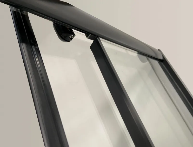 Душевой уголок Niagara Eco NG-018-14Q BLACK (100х80х195) низкий поддон(13см),черный,стекло мозаика,2 места
