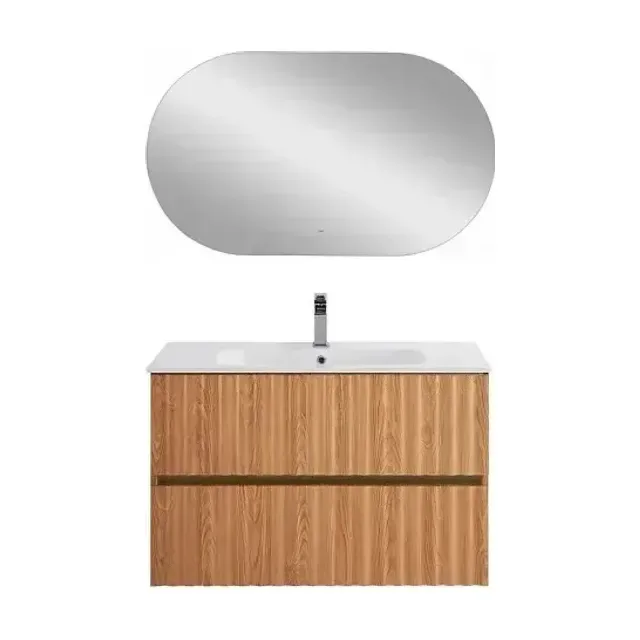 Комплект мебели Art&Max Элегант/Elegant 90 с LED подсветкой ручек бран