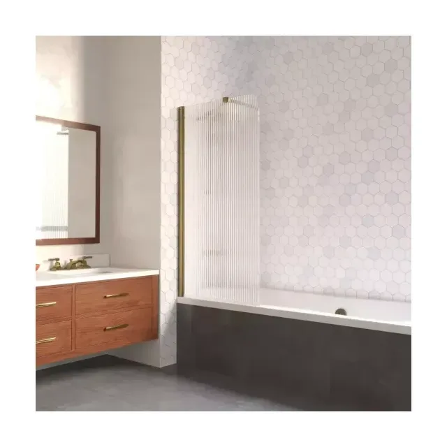 Шторка на ванную EV LUX ST 76 05 Moru L, профиль бронза, стекло Moru