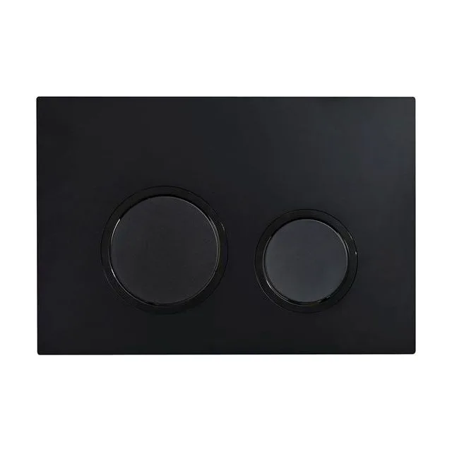 Кнопка смыва Veconi FLUSH V11, FLV11-B, 240х162х7, пластик, чёрный матовый кайма - черный матовый