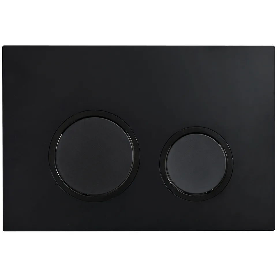 Кнопка смыва Veconi FLUSH V11, FLV11-B, 240х162х7, пластик, чёрный матовый кайма - черный матовый
