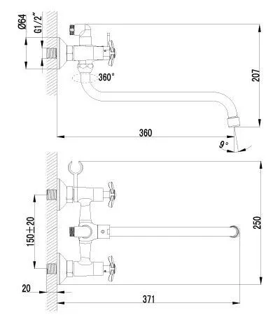 Смеситель Lemark Partner универсальный LM6541C