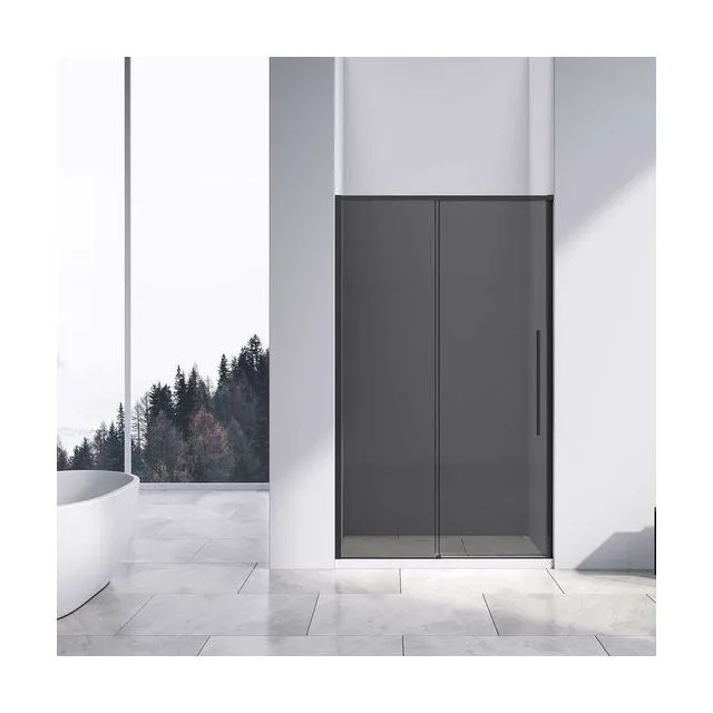 Душевая дверь Vincea Слим-Н (Slim-N) VDS-4SN110CGB 110х195 стекло тонированное 6 мм профиль черный