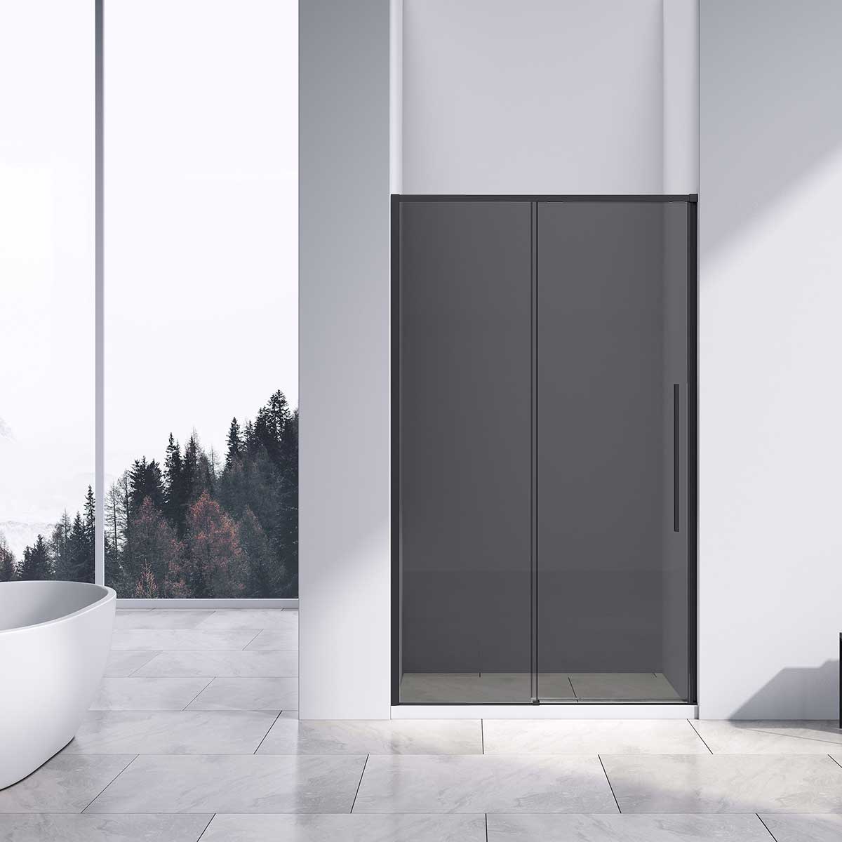 Душевая дверь Vincea Слим-Н (Slim-N) VDS-4SN130CGB 130х195 стекло тонированное 6 мм профиль черный