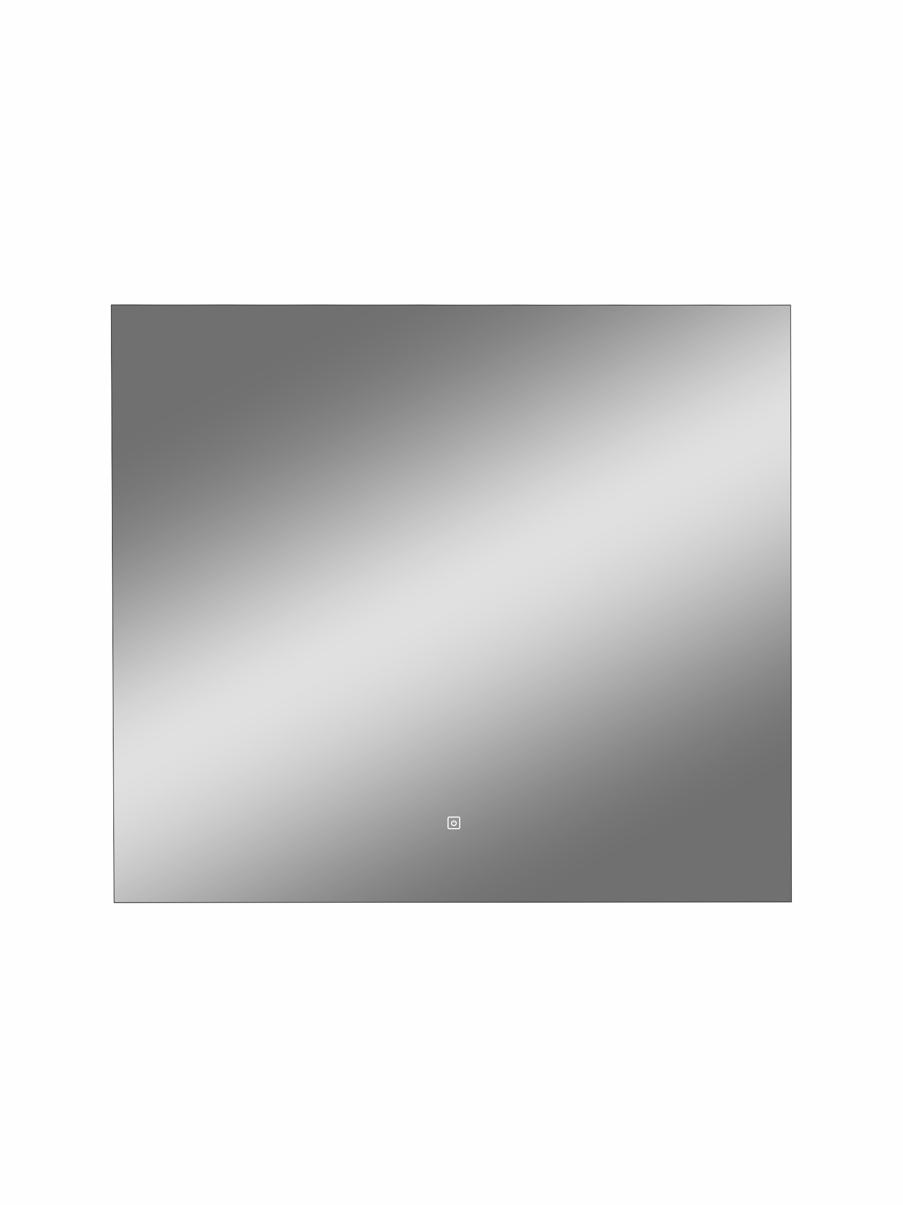 Зеркало Zled-T с LED-подсветкой, 80*70см, прямоугольное