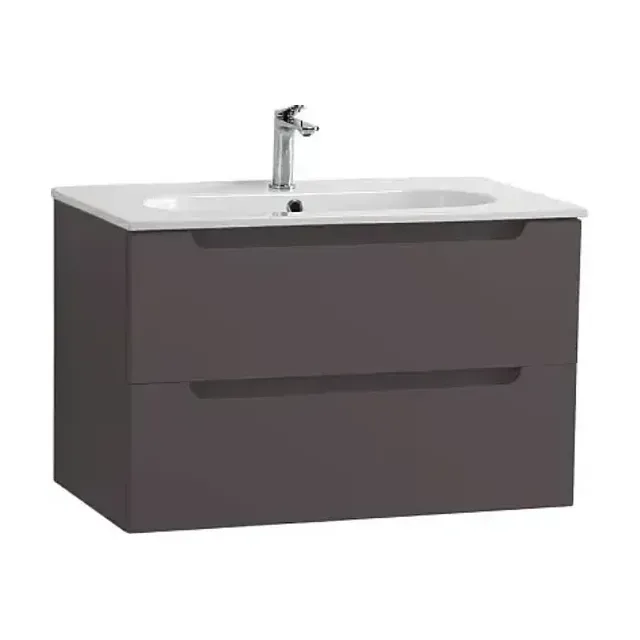 Тумба с раковиной BelBagno Этна (Etna) 90 темно-серая матовая (раковина LOV-900-LVB)