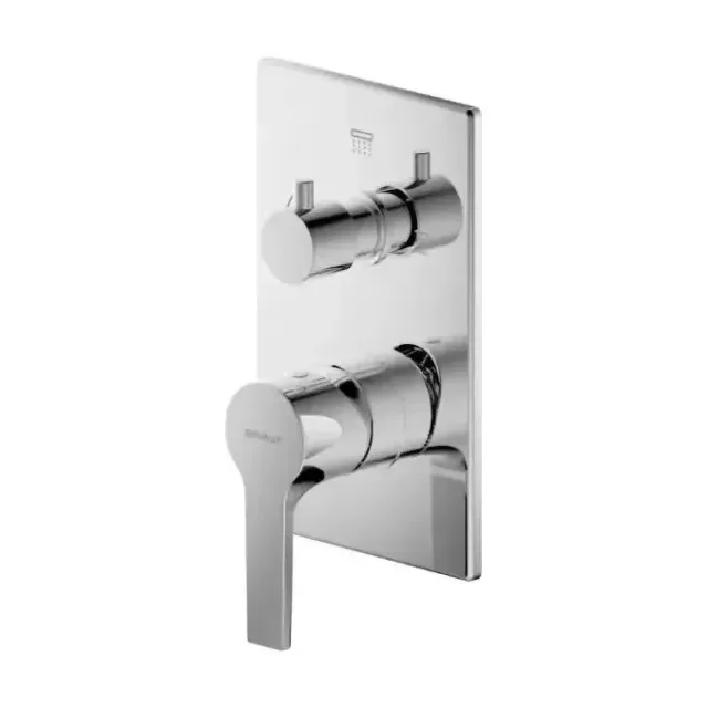 Смеситель Bravat Prolate (P69218CP-3-ENG+D969CP-B-ENG) для ванны и душа скрытый монтаж (3-функц) хром (комплект)