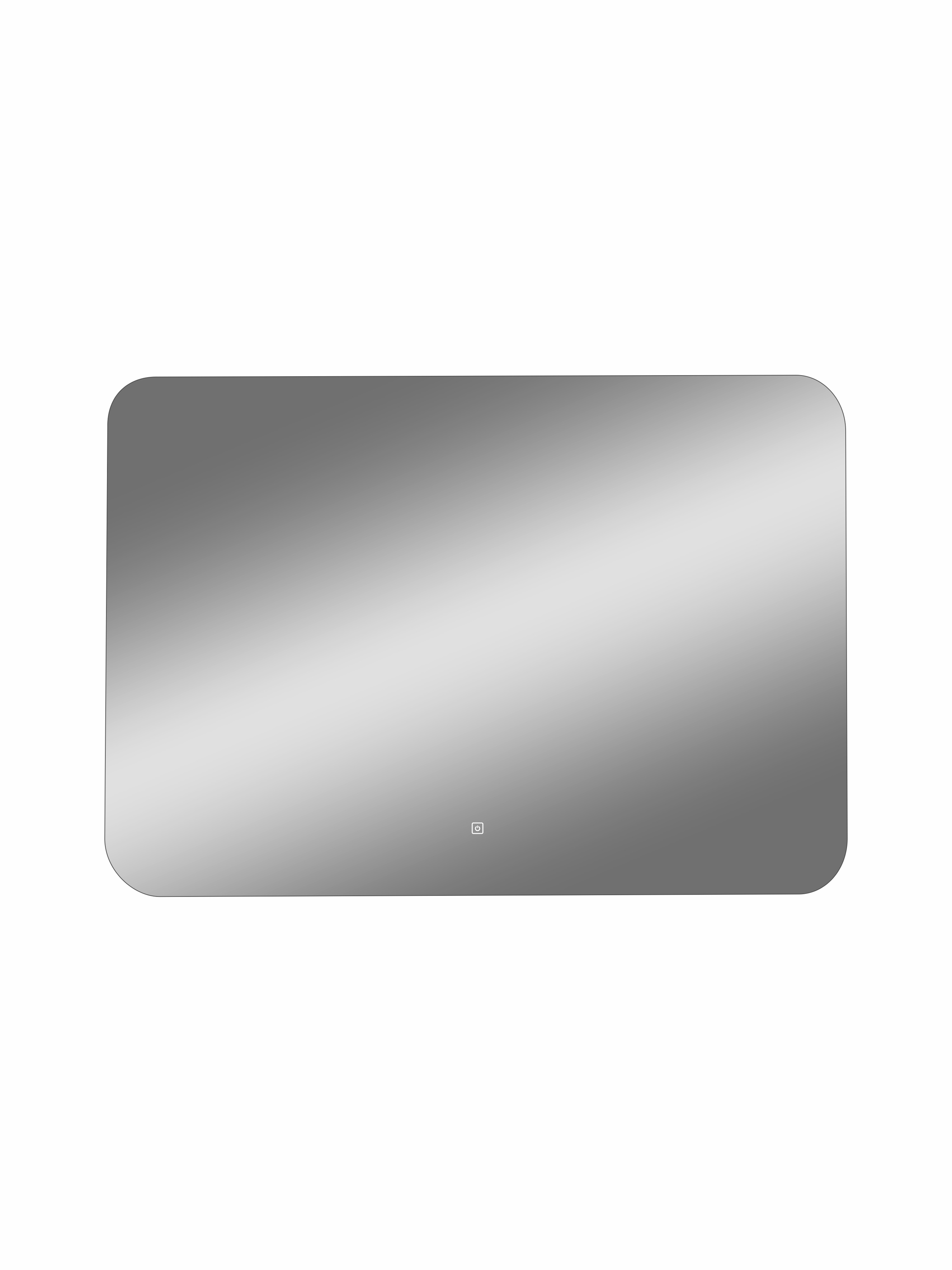 Зеркало Zled-B с LED-подсветкой, 100*70см, прямоугольное
