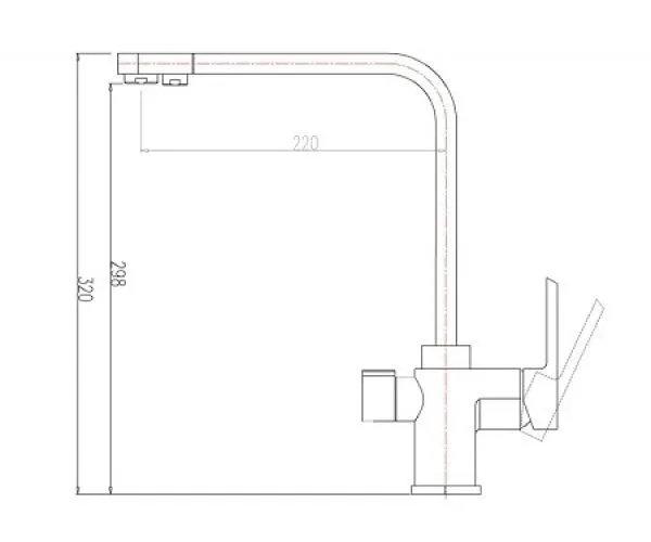 Смеситель Zorg Sanitary для кухни с функцией подключения фильтра гранитная крошка черная ZR 334