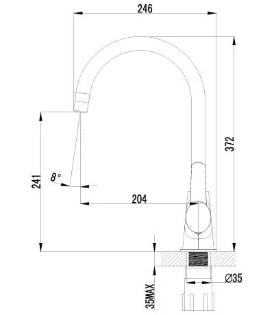 Смеситель Lemark Atlantiss для кухни LM3255C