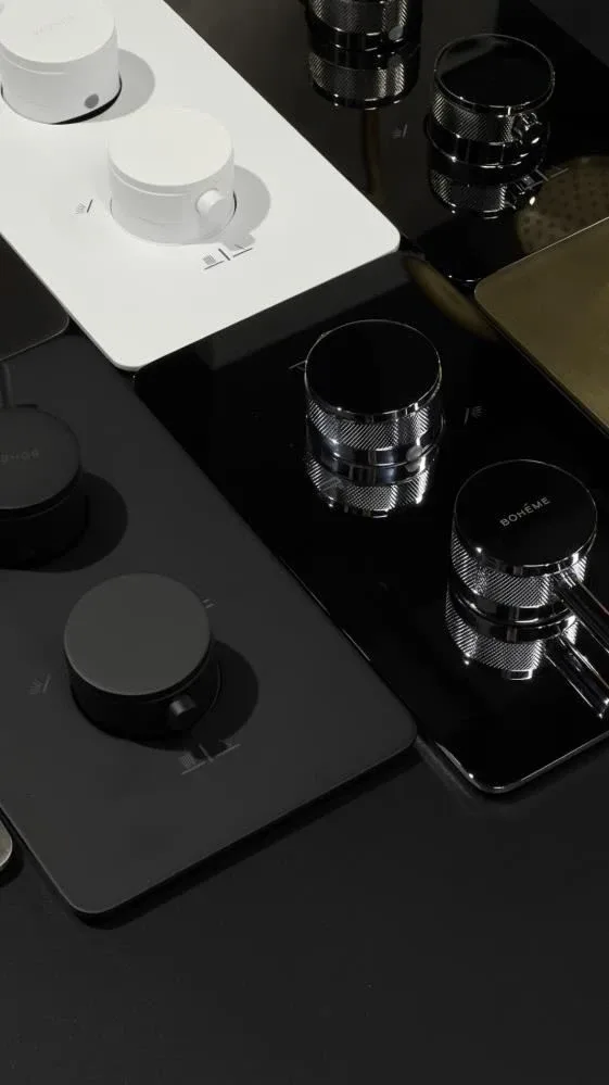 Термостат Boheme Cell 134-2-SGM для ванны и душа скрытый монтаж на 2 потребителя графит глянец