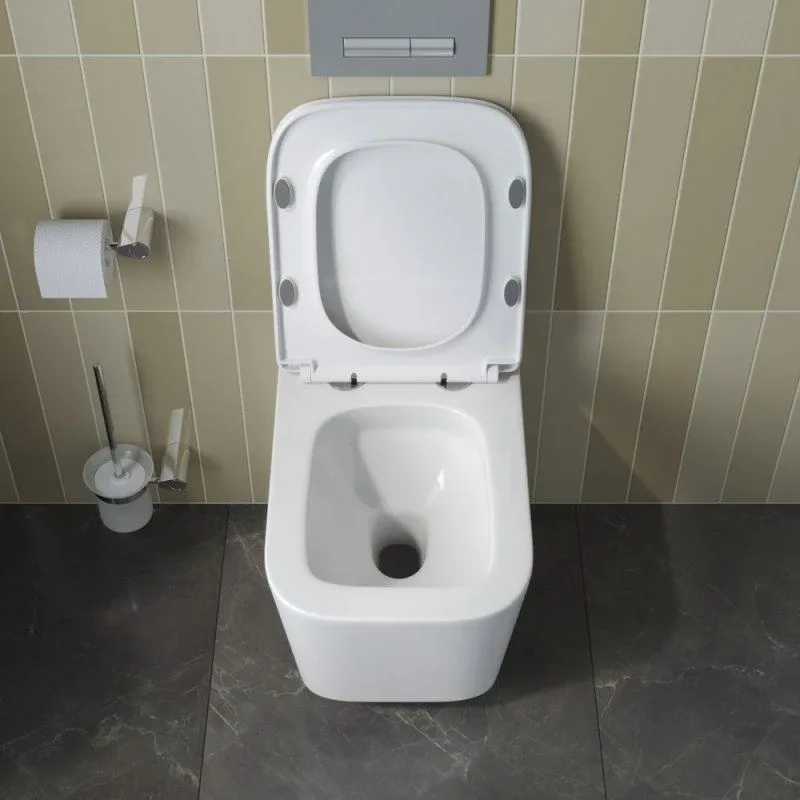 Подвесной унитаз BelBagno Дуэ (Due) BB5171CH-TOR/SC 34*48,5 безободковый с крышкой-сиденьем микролифт