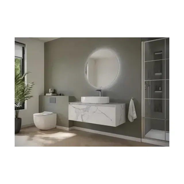 Комплект мебели Sancos Stone 120 белый мрамор