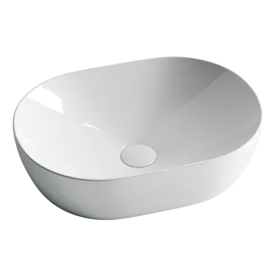 Раковина из сантехнического фарфора Ceramica Nova Элемент (Element) 48 см CN5010 накладная цвет белый